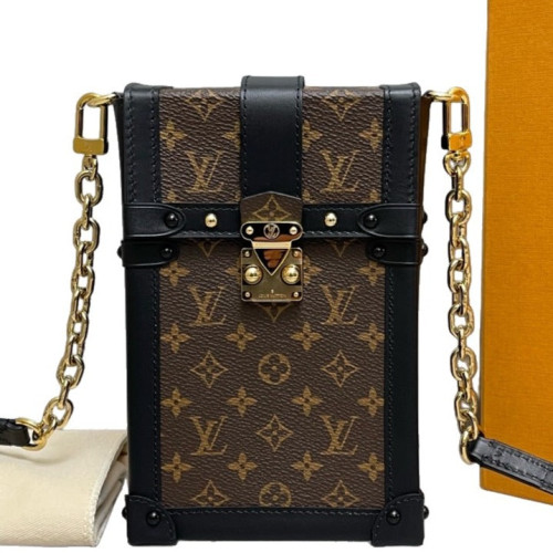 Louis Vuitton Pochette Trunk Verticale Monogram Brown Louis Vuitton Pochette Trunk Verticale Monogram Brown