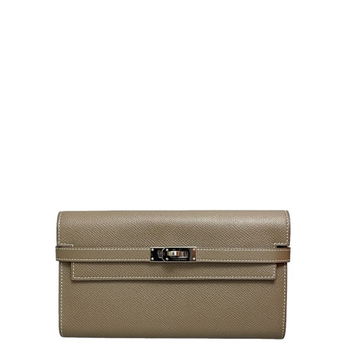 Hermes Kelly Longue Wallet Epsom 18 Etoupe