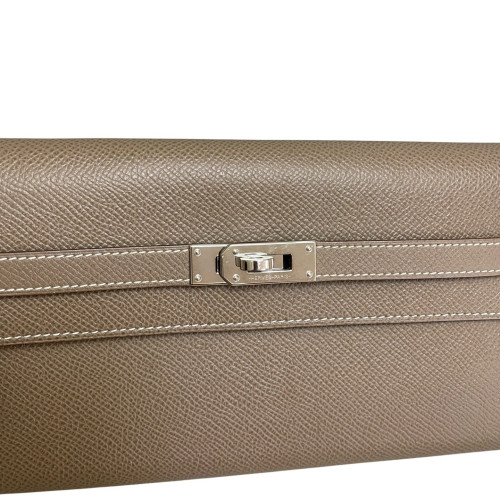 Hermes Kelly Longue Wallet Epsom 18 Etoupe