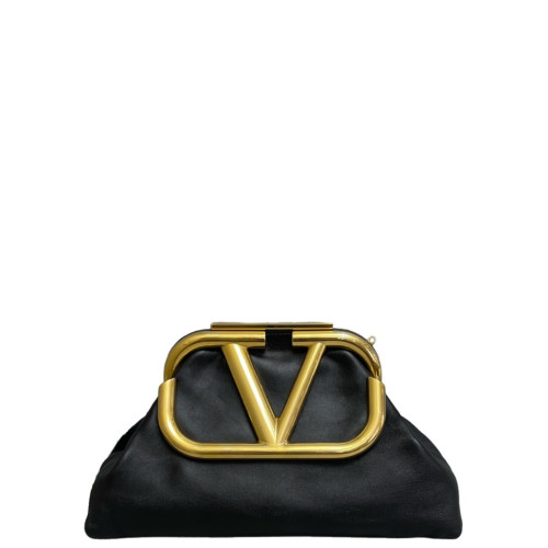 Valentino Crossbody Bag Calfskin Black