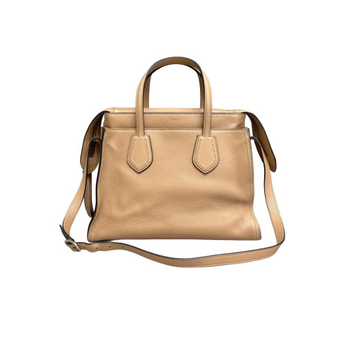 Gucci Handbag Calfskin Natural Tan