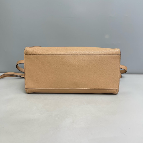 Gucci Handbag Calfskin Natural Tan