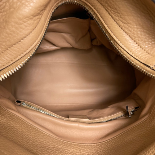 Gucci Handbag Calfskin Natural Tan