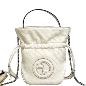 Gucci Blondie Mini Bucket Bag Calfskin White