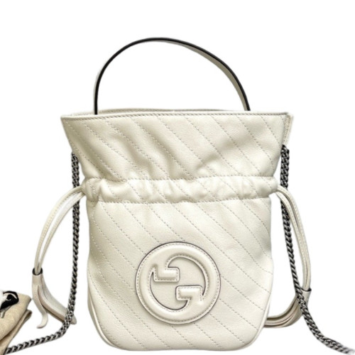 Gucci Blondie Mini Bucket Bag Calfskin White