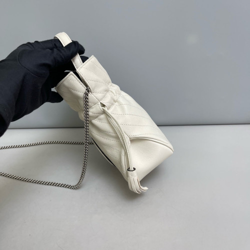 Gucci Blondie Mini Bucket Bag Calfskin White
