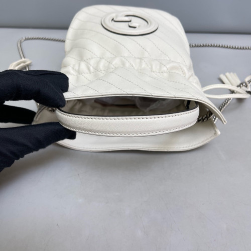 Gucci Blondie Mini Bucket Bag Calfskin White
