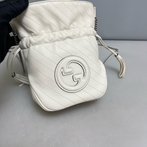 Gucci Blondie Mini Bucket Bag Calfskin White
