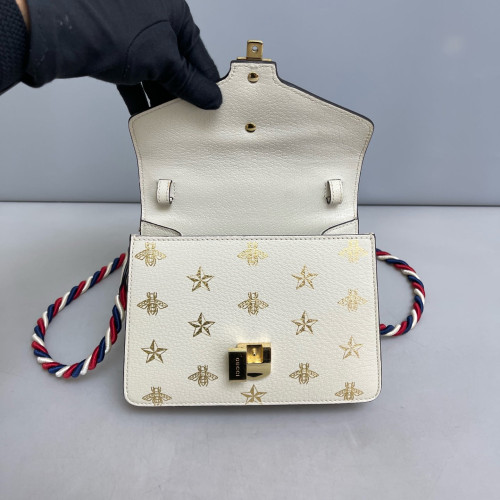 Gucci Mini Sylvie Top Handle Calfskin White