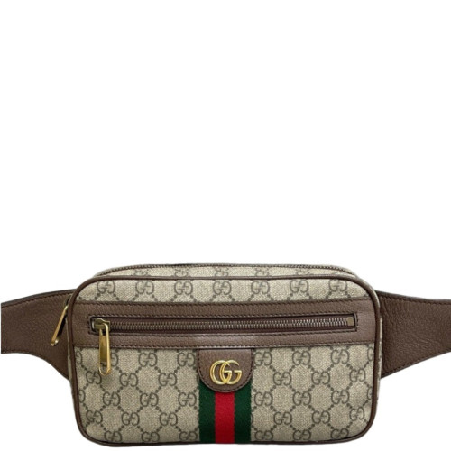 Gucci Medium Ophidia Belt Bag GG Monogram Beige