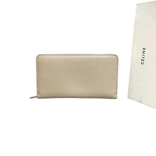 Celine Continental Wallet Grained Calfskin Grey