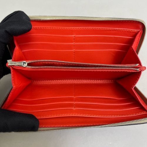 Celine Continental Wallet Grained Calfskin Grey