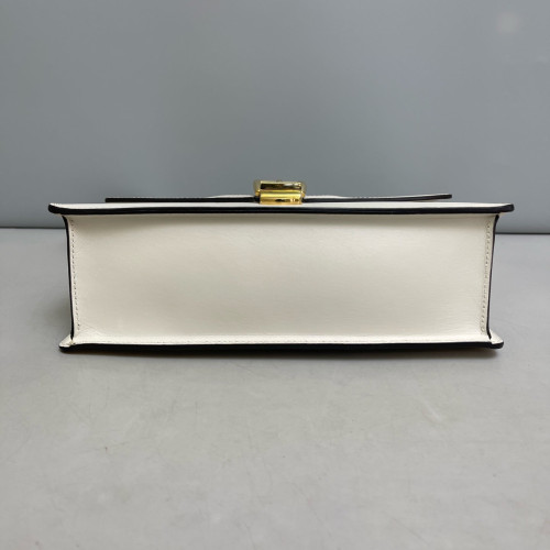 Gucci Small Sylvie Shoulder Bag Calfskin White