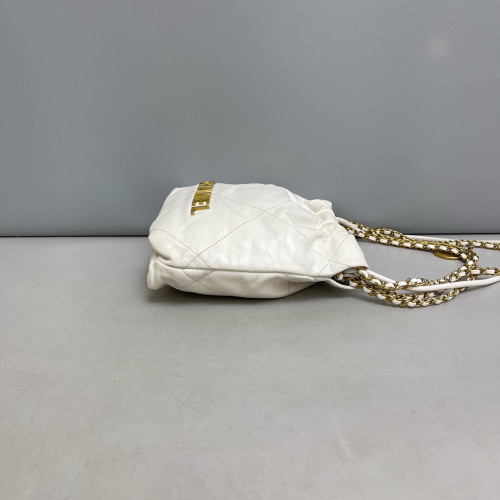 Chanel Quilted Mini 22 Bag Lambskin White Chanel Quilted Mini 22 Bag Lambskin White