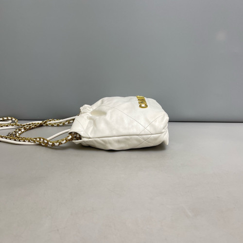 Chanel Quilted Mini 22 Bag Lambskin White Chanel Quilted Mini 22 Bag Lambskin White
