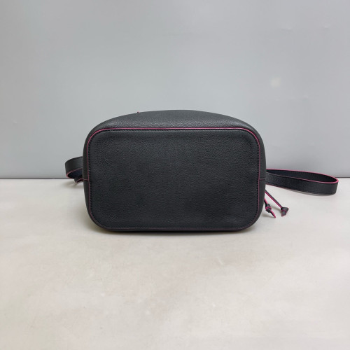 Louis Vuitton Lockme Bucket Calfskin Black Red