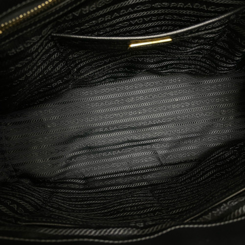 Prada Medium Galleria Double Zip Tote Saffiano Calfskin Black