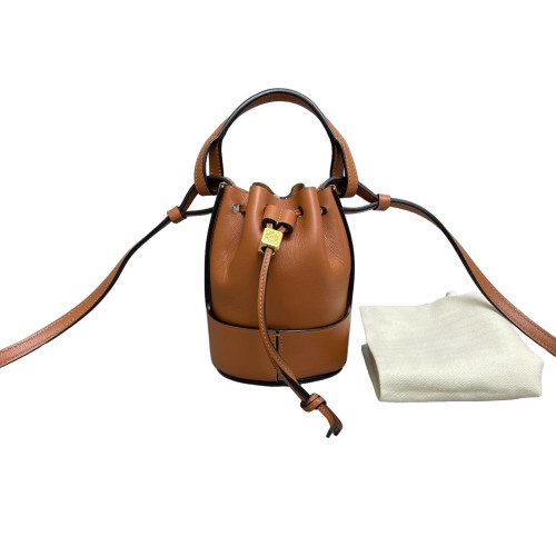 Loewe Nano Balloon Bucket Calfskin Tan