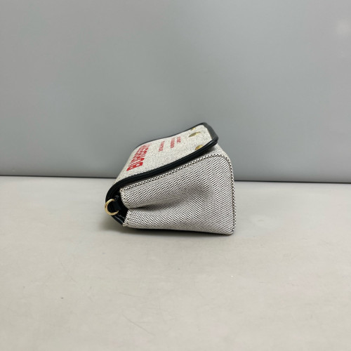 Burberry Crossbody Bag Canvas Calfskin Grey Black