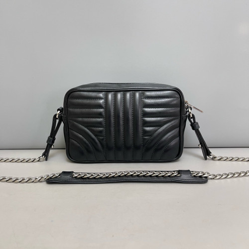 Prada Diagramme Camera Calfskin Black