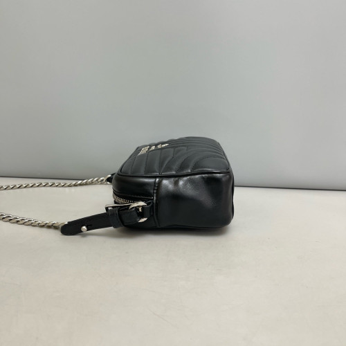 Prada Diagramme Camera Calfskin Black