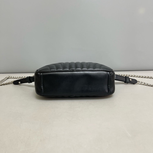 Prada Diagramme Camera Calfskin Black