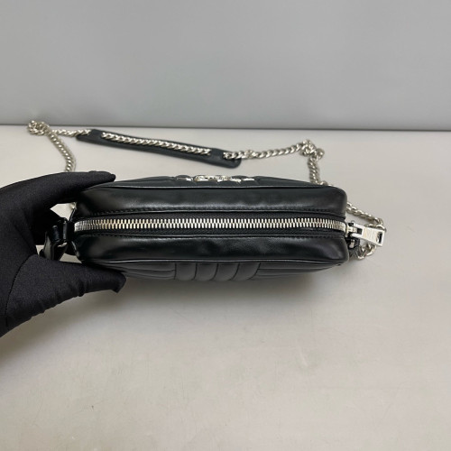 Prada Diagramme Camera Calfskin Black