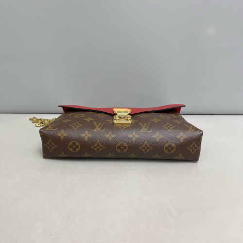 Louis Vuitton Pallas Chain Monogram Calfskin Red Brown