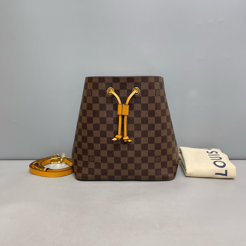 Louis Vuitton Neonoe MM Damier Ebene Brown Yellow