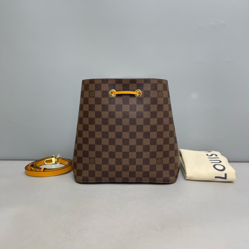 Louis Vuitton Neonoe MM Damier Ebene Brown Yellow