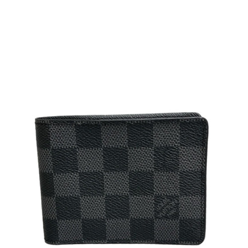 Louis Vuitton Compact Wallet Damier Graphite Black Grey