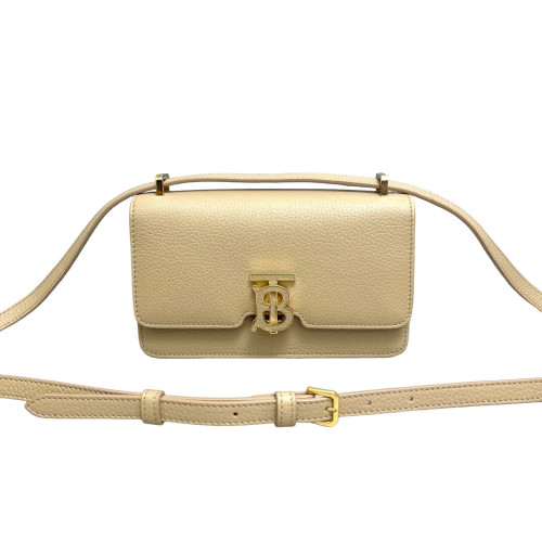 Burberry Mini TB Shoulder Bag Calfskin Khaki