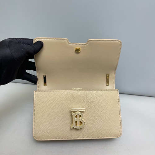 Burberry Mini TB Shoulder Bag Calfskin Khaki