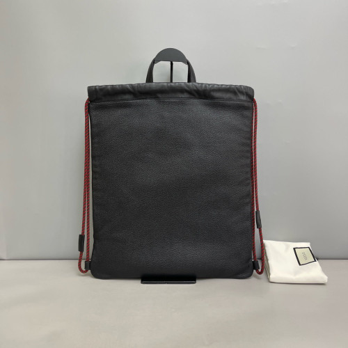 Gucci Coco Capitan Logo Drawstring Backpack Calfskin Black