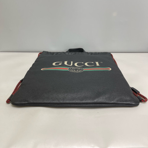 Gucci Coco Capitan Logo Drawstring Backpack Calfskin Black