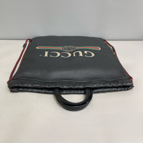Gucci Coco Capitan Logo Drawstring Backpack Calfskin Black