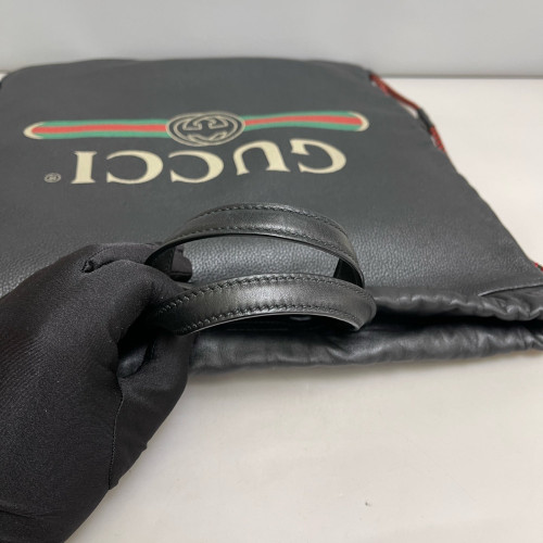 Gucci Coco Capitan Logo Drawstring Backpack Calfskin Black