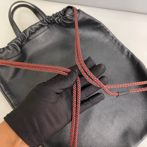 Gucci Coco Capitan Logo Drawstring Backpack Calfskin Black