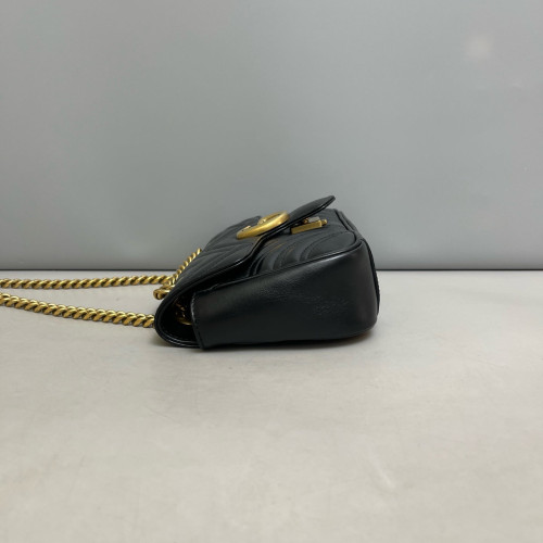 Gucci Mini GG Marmont Calfskin Black