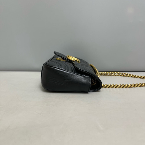 Gucci Mini GG Marmont Calfskin Black