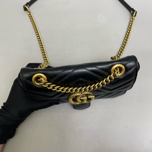 Gucci Mini GG Marmont Calfskin Black