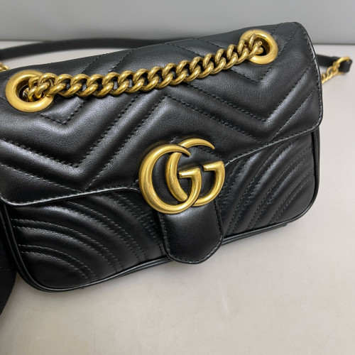 Gucci Mini GG Marmont Calfskin Black