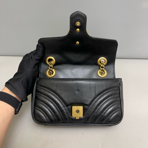 Gucci Mini GG Marmont Calfskin Black