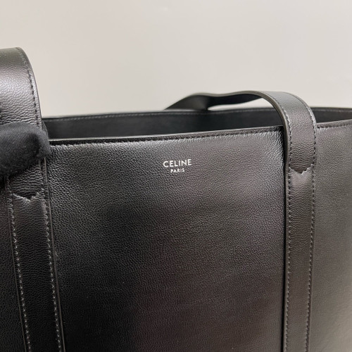 Celine Tote Bag Grained Calfskin Black