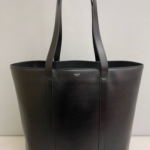 Celine Tote Bag Grained Calfskin Black