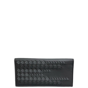 Bottega Veneta Continental Wallet Lambskin Intrecciato Black