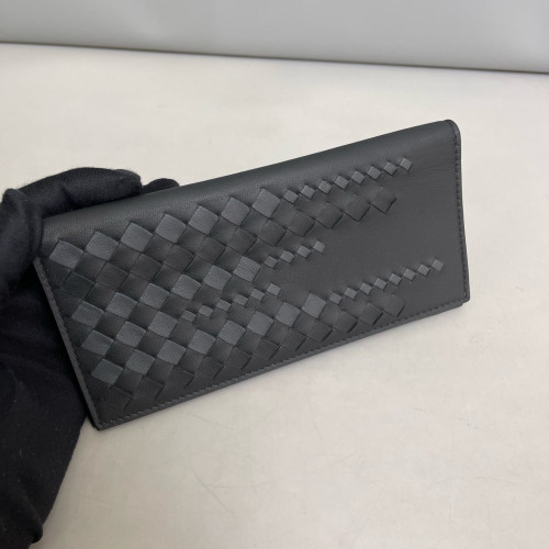 Bottega Veneta Continental Wallet Lambskin Intrecciato Black