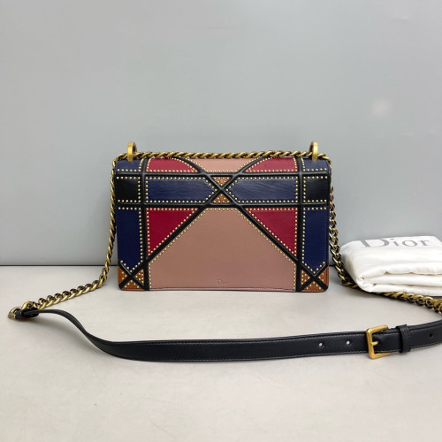 Dior Medium Diorama Calfskin Pink Blue Red