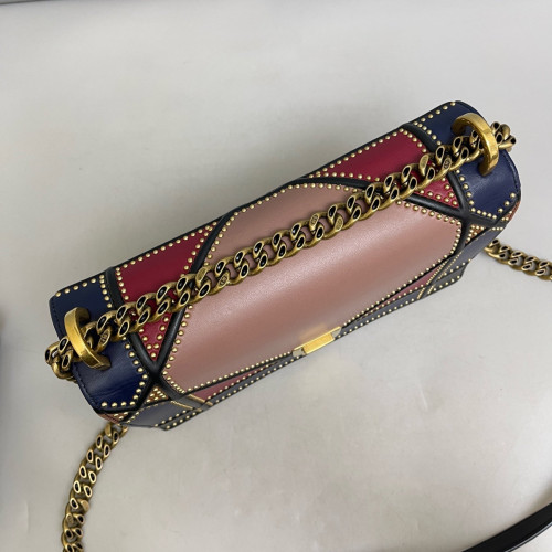 Dior Medium Diorama Calfskin Pink Blue Red