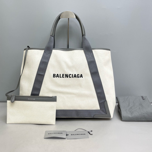 Balenciaga Beach Tote Canvas Grey White Balenciaga Beach Tote Canvas Grey White